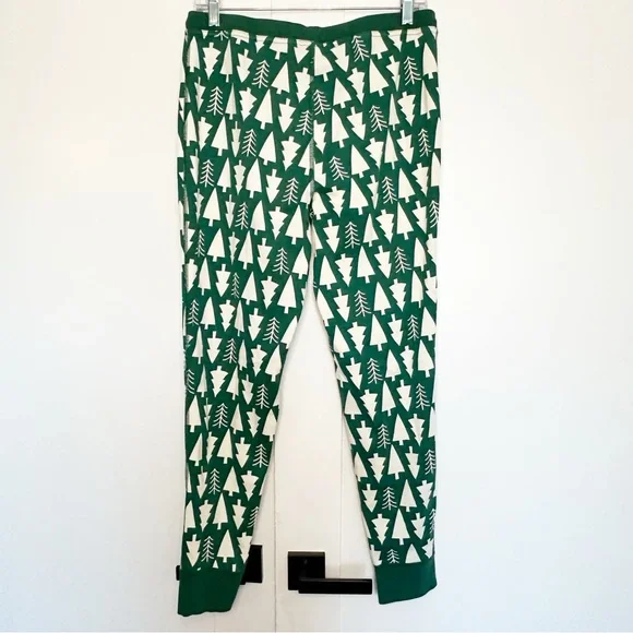 Hanna Andersson Christmas tree pajama long John Large PJ’s Jammies organic adult - Picture 8 of 16